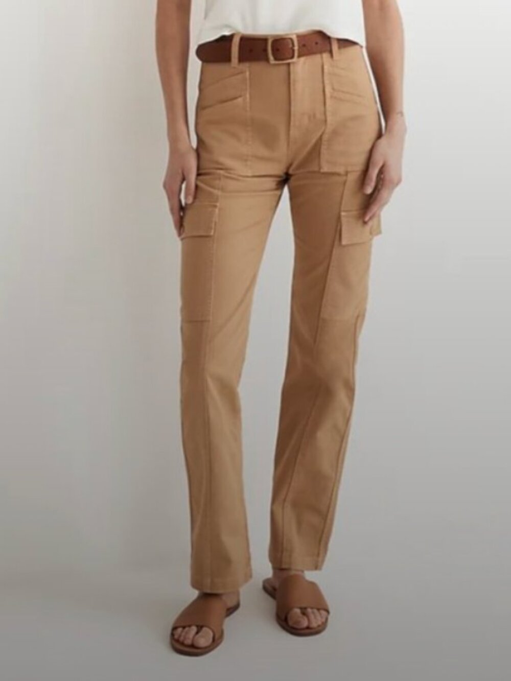 Madewell The Garment-Dyed '90s Straight Cargo Pant in Sand Dune (Size 26)